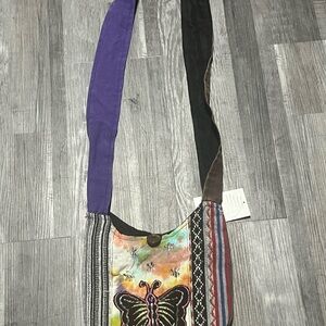 Colorful Butterfly Embroidered Women's Bag